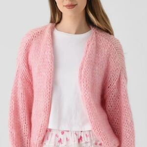 Miami Pink Knit Cardigan